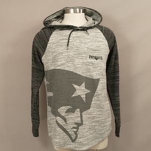 Patriots NFL Team Apparel Gray Hooded Sweatshirt L
